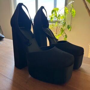 Mango Black Platform Shoes
